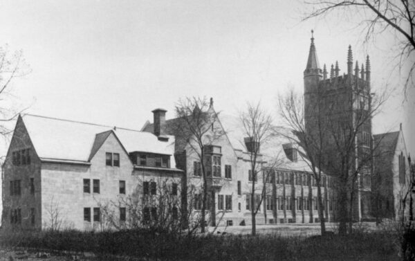 1923 photo of Garrett Theological Seminary Administration Building